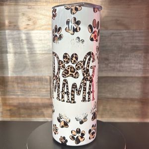 Leopard Print Dog Mama Tumbler 30oz